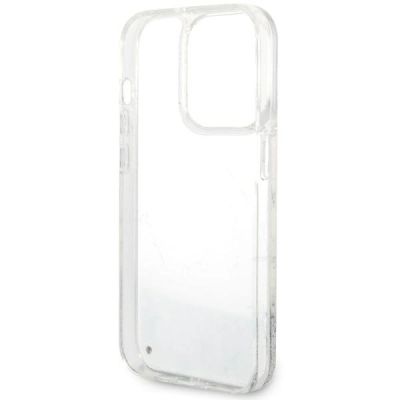 7. Guess GUHCP14LLCSGSGH iPhone 14 Pro 6,1" weiß/weißes Hardcase Liquid Glitter Marble