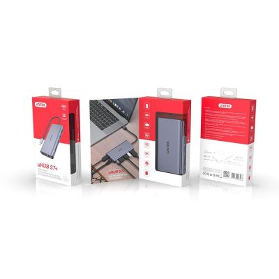 4. UNITEK HUB USB-C 2x USB 3.1, HDMI, DP, RJ45, SD