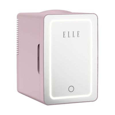 3. Mini-Kühlschrank mit LED-Schminkspiegel ELLE Home ESDAF01PUEU 6L lila