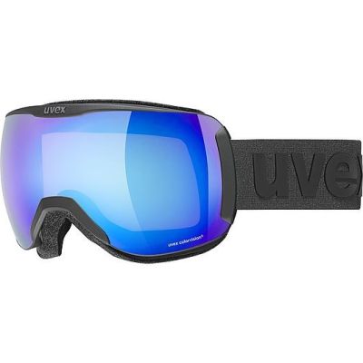2. Uvex Downhill 2100 CV Wintersportbrille, Schwarz, Unisex, Mehrfarbige sphärische Gläser