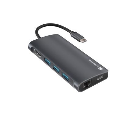 3. Multiport-Adapter Natec Fowler 2 V2 USB-C 8-in-1-Hub -> 3x USB 3.0, HDMI 4K, USB-C, RJ45, SD, Micro-SD
