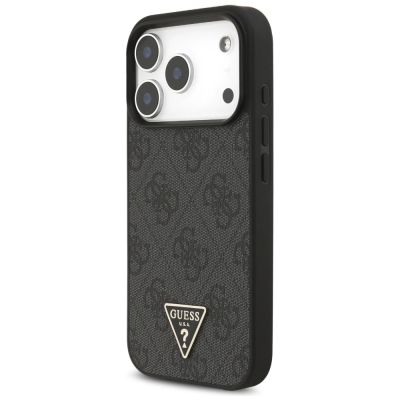 3. Guess 4G Strap Triangle Logo MagSafe Hülle für iPhone 17 Pro - Schwarz
