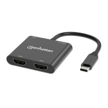 Manhattan 154321 Kabeladapter 0,15 m USB Typ-C 2 x HDMI Schwarz