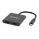 Manhattan 154321 Kabeladapter 0,15 m USB Typ-C 2 x HDMI Schwarz