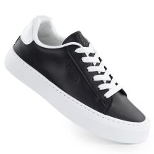 Schwarze Low-Top-Sneaker aus Öko-Leder auf der Plattform Big Star TT274927