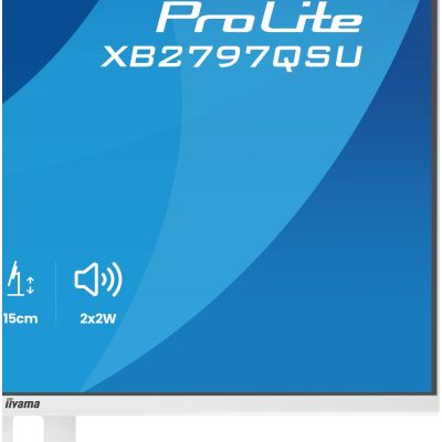 9. iiyama ProLite XB2797QSU-W1 Computermonitor 68,6 cm (27") 2560 x 1440 px Quad HD LED Weiß
