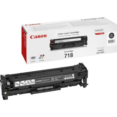 Canon CRG-718 Bk Tonerkartusche, 1 Stück, Original Schwarz