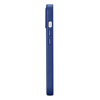 6. iCarer Case Lederhülle für iPhone 14 Plus Echtlederhülle blau (kompatibel mit MagSafe)