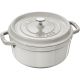 Staub Runder Gusseisentopf – 6,7 Liter, Weißer Trüffel