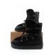10. D.Franklin Damen Winter Schneestiefel, modisches Fellfutter, schwarz hoch