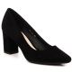 13. Sergio Leone W SK403A schwarze Wildlederpumps mit Blockabsatz