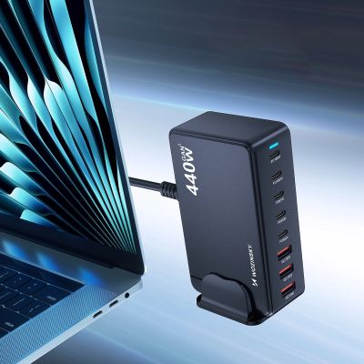 6. Wozinsky WSL-440 440W GaN QC3 Ladestation – Schwarz