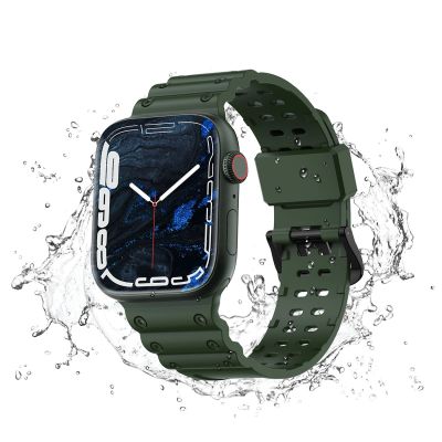 5. Armband Triple Protection für Apple Watch 38 / 40 / 41 mm Armband - grün