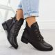17. Jezzi W JEZ412C isolierte flache Stiefeletten, braun