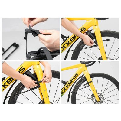 8. Rockbros FK-892 Offroad-Fahrradschutzbleche, verstellbar – Schwarz