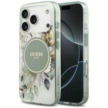 Guess IML Flower & Tonal Circle MagSafe Hülle für iPhone 18 Pro Max / 17 Pro Max – grün