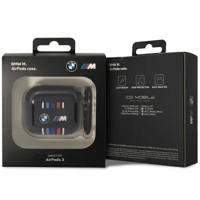 3. BMW BMA322SWTK AirPods 3. Generation Hülle schwarz/schwarz Mehrfarbige Linien