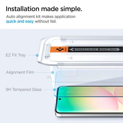 10. Spigen Glas.tR EZ Fit gehärtetes Glas für Samsung Galaxy S24 FE (2 Stück)