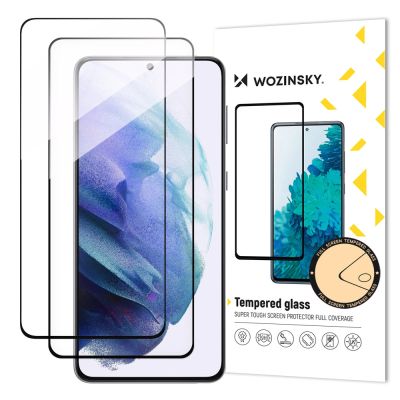 Wozinsky 2x Full Glue Tempered Glass Samsung Galaxy S23+ 9H Full Screen Tempered Glass mit schwarzem Rahmen