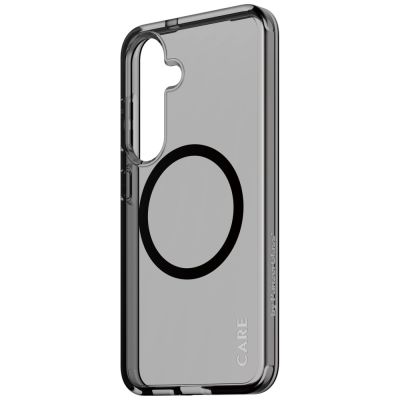 3. CARE by PanzerGlass Flagship Urban Combat Black QI-Hülle für Samsung Galaxy S25 – durchscheinender Rauch