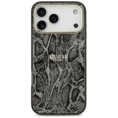 3. Guess MagSafe-Hülle mit Pythonmuster für iPhone 17 Pro Max – Schwarz