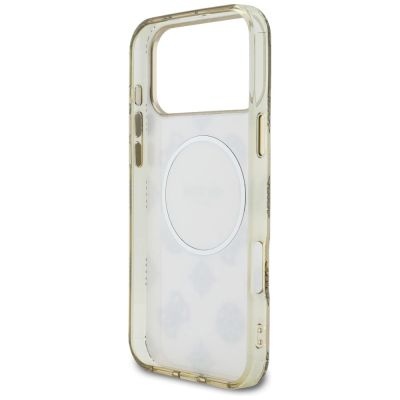 7. Guess IML Peony Dot MagSafe Hülle für iPhone 17 Pro Max – Beige