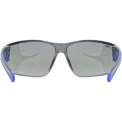 5. UVEX Equate Radbrille, schwarz/blau matt/verspiegelt blau