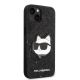 4. Karl Lagerfeld KLHCP14MG2CPK iPhone 14 Plus 6,7" schwarz/schwarzes Hardcase Glitter Choupette Patch