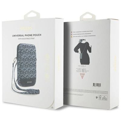 5. Guess Zip GCube Bottom Stripe Handytasche – Schwarz