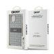 8. DKNY Lederhülle mit Monostreifen und Metalllogo für iPhone 15 / 14 / 13 – Beige