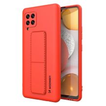 Wozinsky Kickstand Case Silikonhülle mit Ständer Samsung Galaxy A42 5G rot