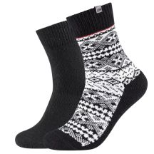 Skechers 2PPK Herren Casual Fashion Jacquard Socken SK41049-9999 Schwarz 39-42