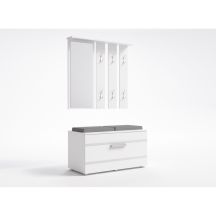 OPAL KLEIDERSCHRANK WEISSES SET