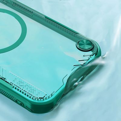 6. Nillkin Iceblade Prop Magnethülle mit Kameraabdeckung und Ständer für iPhone 16e / 17e – Grün