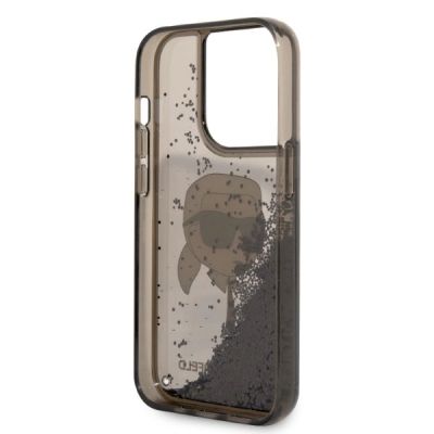 7. Karl Lagerfeld KLHCP14LLNKHCK iPhone 14 Pro 6,1" schwarz/schwarzes Hardcase Glitzer Karl Head