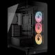 Corsair FRAME 4500X LX-R RGB Midi-Tower-Gehäuse mit Seitenwand aus gehärtetem Glas, Schwarz