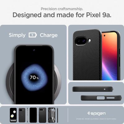 17. Spigen Liquid Air Case für Google Pixel 9A - Mattschwarz