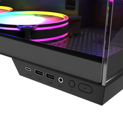 14. MODECOM VOLCANO PANORAMA APEX ARGB 5F MIDI SCHWARZES GEHÄUSE