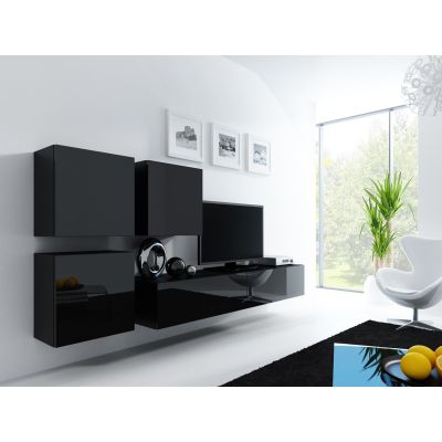 3. TV-Schrank VIGO '180' 30/180/40 schwarz/schwarz-Kombination
