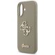 6. Guess Silikonhülle mit großem 4G-Schriftzug für iPhone 17 – Braun