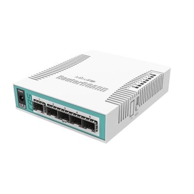 Mikrotik CRS106-1C-5S Gigabit-Ethernet (10/100/1000) Netzwerkadapter mit PoE-Unterstützung, Weiß