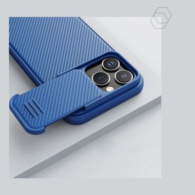 9. Nillkin CamShield S Hülle iPhone 14 Pro Max Gepanzerte Abdeckung Kameraschutz Grün