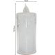 11. Dekorative Kerze, 12,5 cm, transparent, warmweiß, 1 LED