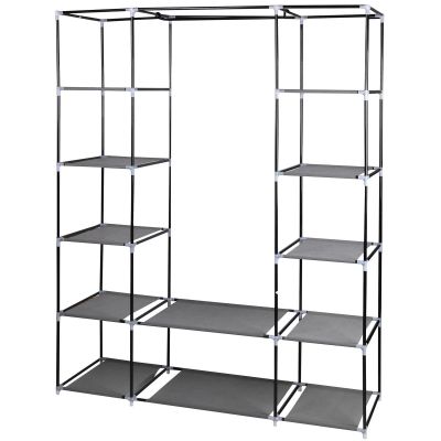 14. Textilschrank 175x133x43CM Dunkelgrau 28873