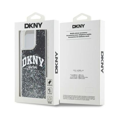 8. DKNY Liquid Glitter Big Logo iPhone 13 Pro Max Hülle - Schwarz