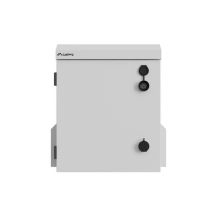Wandregalschrank 10" HERMETISCH IP55 WAND-/STANGENMONTAGE 320X220X400 GRAU LANBERG (MONTIERT)