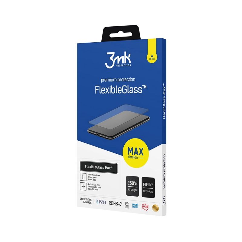 2. 3mk FlexibleGlass Max Schwarzes gehärtetes Glas für Samsung Galaxy A35 5G