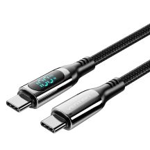 USB-C-zu-USB-C-Kabel Vention USB 2.0 5A, 1,2 m, mit Display, Schwarz
