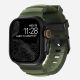 Nomad Rocky Point Armband, schwarzes Leder, Titan