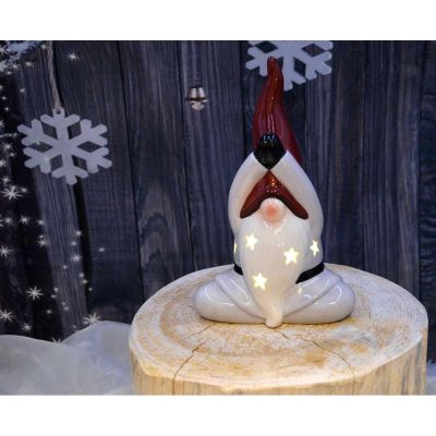 24. Weihnachtsmannfigur mit LED-Beleuchtung, 20 cm